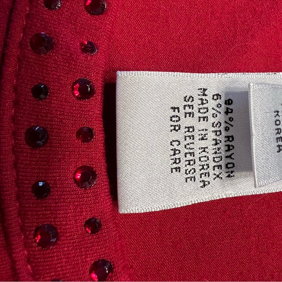 “Talbots” Seasonal Christmas Style Red Tank Shirt - Picture 9 of 15